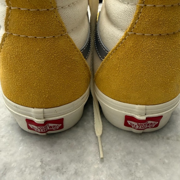 Vans High-Top Sneaker in Mustard and White - Picture 5 of 8